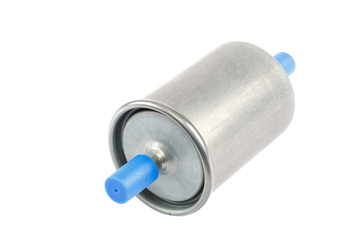 Automotive fuel filter isolated on white background