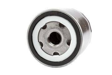 Car oil filter isolated on white background