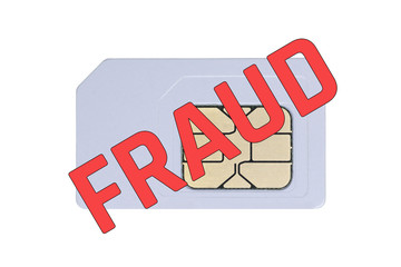 White Mini SIM Card with red inscription 