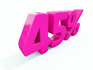 45 Percent Pink Sign