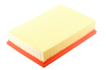 Car air filter isolated on white background