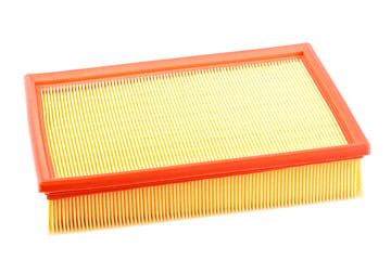 Car air filter isolated on white background