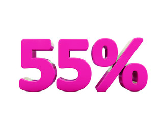 55 Percent Pink Sign