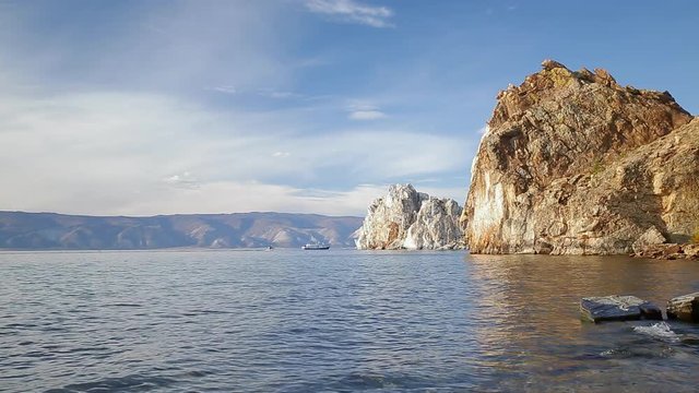 Summer. Lake Baikal. Olkhon Island. Cape Burkhan (Shamanka)