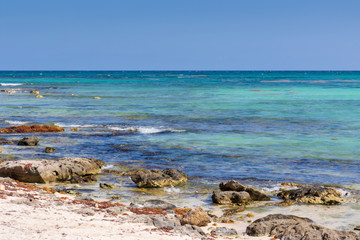 Wonderful, turquoise Caribbean Sea, Cancun, Mexico