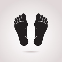 Human foot vector icon. 