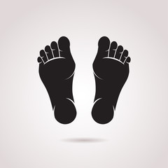 Human foot vector icon. 