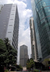 Skyscrapers in business district in Kuala Lumpur, Malaysia