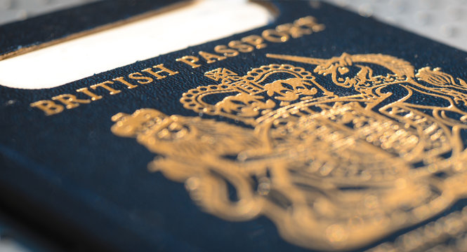 Expired British Passport with Blue Cover