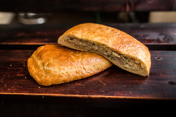 European international fusion cuisine, a beautiful dish on a white plate decorated with herbs and vegetables. a professional chef has prepared a delicious meal.