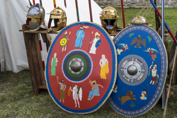 Encampment of legionaries, Roman Festival, Biriciana, fort area, Weissenburg, Bavaria, Middle Franconia, Germany, Europe