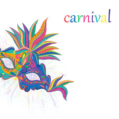 Obraz premium White carnival background with colour mask.