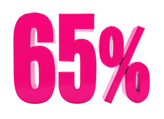 65 Percent Pink Sign