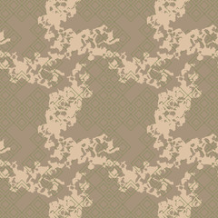 Military camouflage seamless pattern in green, beige and brown colors
