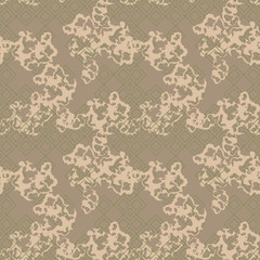 Military camouflage seamless pattern in green, beige and brown colors