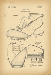 1926 Football shoe Patent history invention