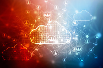 2d illustration Business Network 
