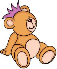 Cute teddy bear sitting with crown
