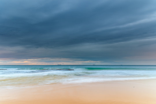 Soft Morning Seascape at the Beach