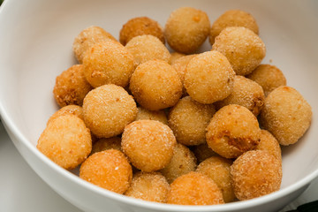 deep fired cheese balls for catering at a corporate event