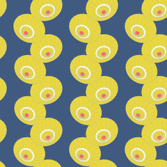 Vector seamless pattern with lines japan umbrellas on black for fabric, wrapping, craft