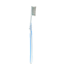 blue toothbrush close up 3d render on a white background no shadow