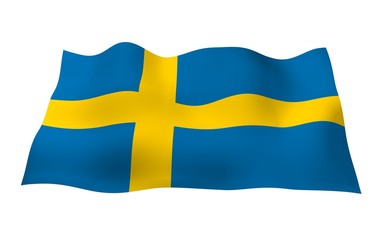 The flag of Sweden. Official state symbol of the Kingdom 
