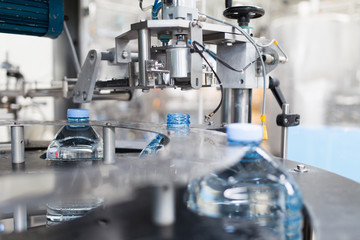Bottling plant - Water bottling line for processing and bottling pure mineral carbonated water into bottles.