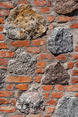 wall made of stones and bricks
