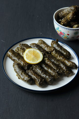 stuffted grape leaves with rice, dolma,sarma
