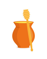 Honey pot and honey dipper