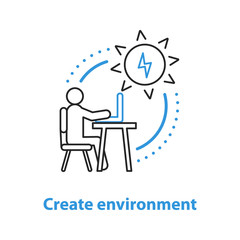 Environment creating concept icon