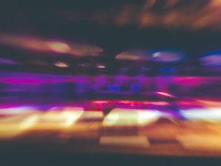 Abstract motion blur effect. The lights of the streets. 