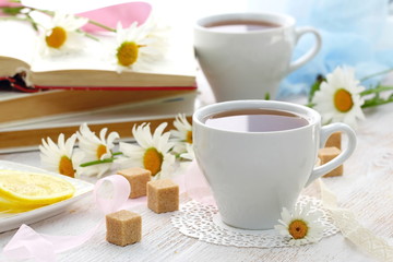 Obraz na płótnie Canvas Tea time. Cup of tea for relaxation