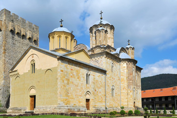 Fototapeta na wymiar Monastery Manasija near Despotovac in Serbia