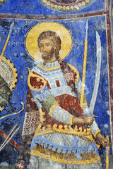 Obraz premium Fresco painting in Monastery Manasija near Despotovac, Serbia