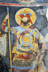 Fresco painting in Monastery Manasija near Despotovac, Serbia