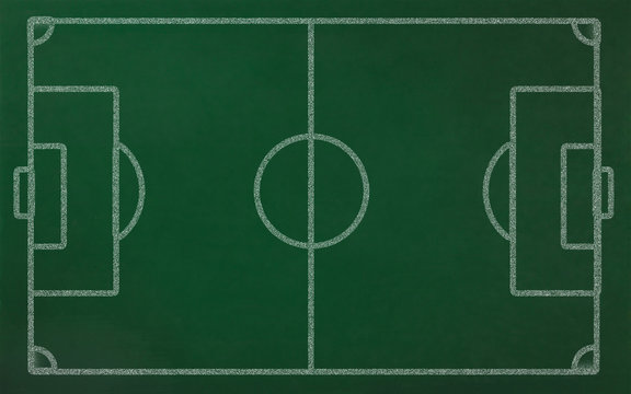 Fußballfeld, dunkle Tafel