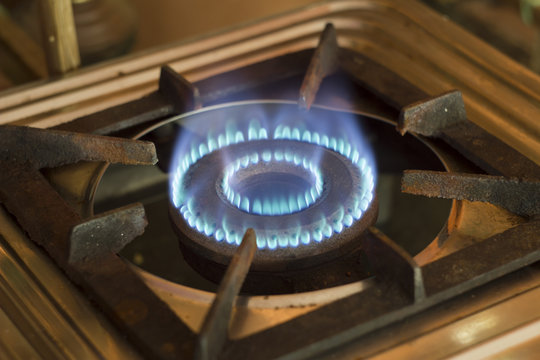 Works Gas Stove Blue Fire