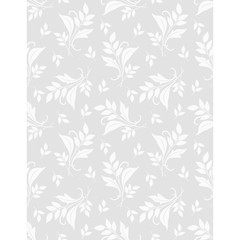 Seamless grey background with white leaves. Vector retro illustration. Ideal for printing on fabric or paper for wallpapers, textile, wrapping.
