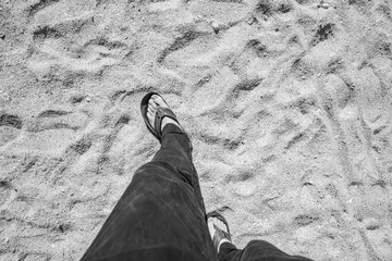 Footsteps on the Beach