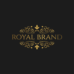 Logo Luxury with Golden Color