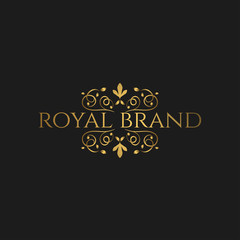 Logo Luxury with Golden Color