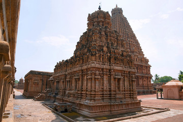 Subrahmanyam shrine, Brihadisvara Temple complex, Tanjore, Tamil Nadu. View from North West.