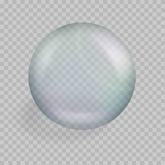 Fototapeta na wymiar Transparent glass sphere