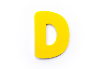 Fototapeta na wymiar Yellow Letter D