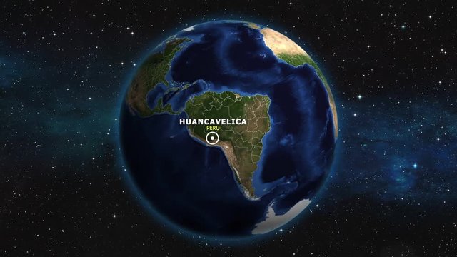 PERU HUANCAVELICA ZOOM IN FROM SPACE