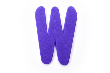 Purple Letter W