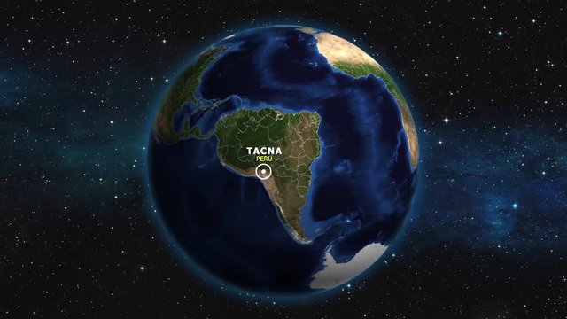 PERU TACNA ZOOM IN FROM SPACE