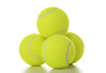 Rideaux tamisants Sports de balle Pile de balles de tennis isolées